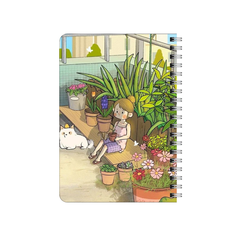 دفترچه یادداشت بامبیلیپ مدل چوبی طرح دختر در گلخانه کد 5132262