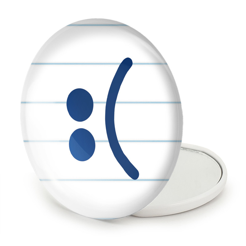 آینه جیبی خندالو طرح :( غمگین مدل تاشو کد 5595