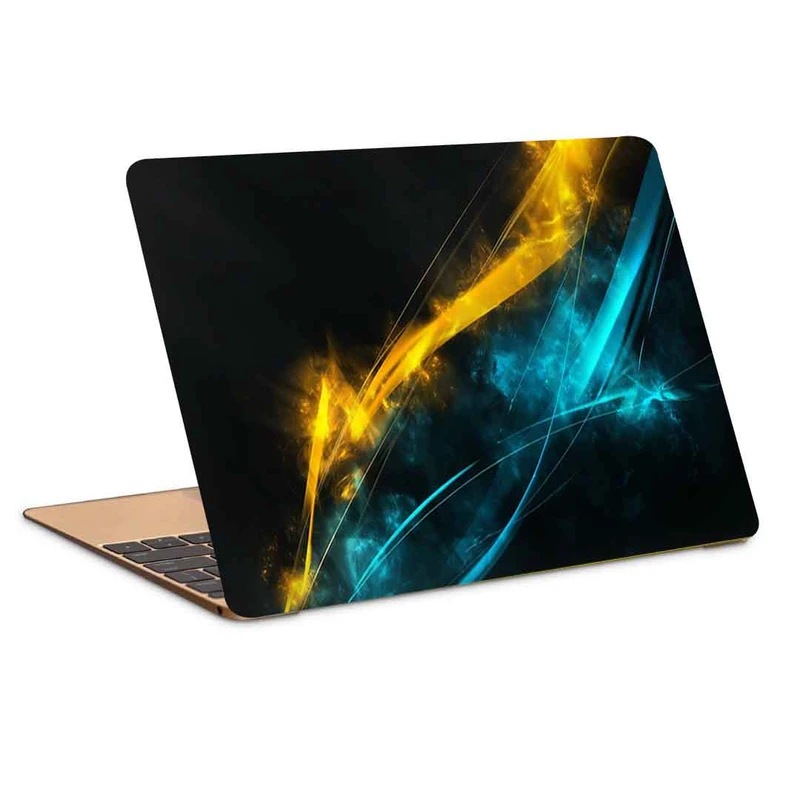 استیکر لپ تاپ طرح blue yellow abstractکد c-91مناسب برای لپ تاپ 15.6 اینچ