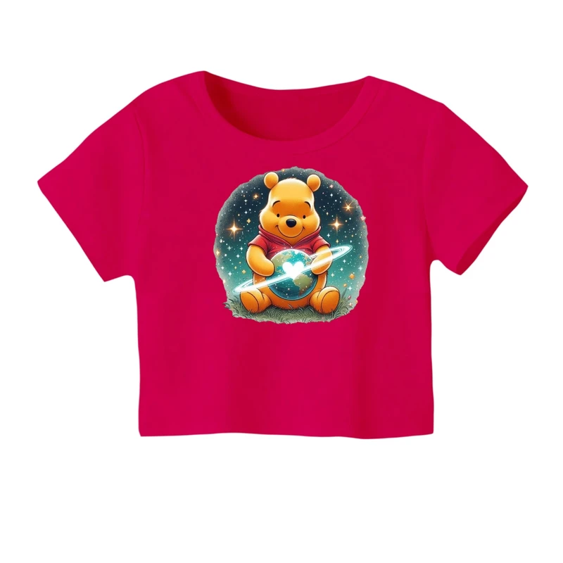 کراپ‌ تی‌شرت آستین کوتاه زنانه مدل پو کد 23