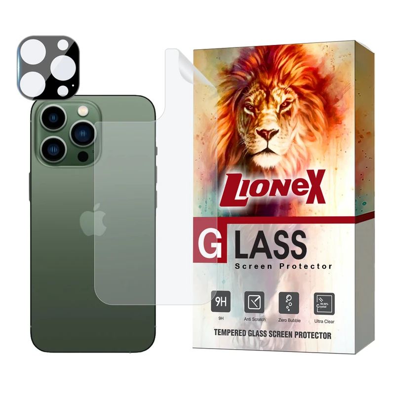 محافظ پشت گوشی لایونکس مدل MTBFULL مناسب برای گوشی موبایل اپل iPhone 13 Pro به همراه محافظ لنز