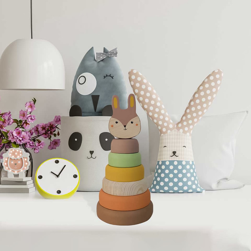 بازی فکری برج هیجان طرح خرگوش مدل MKids56-B-D