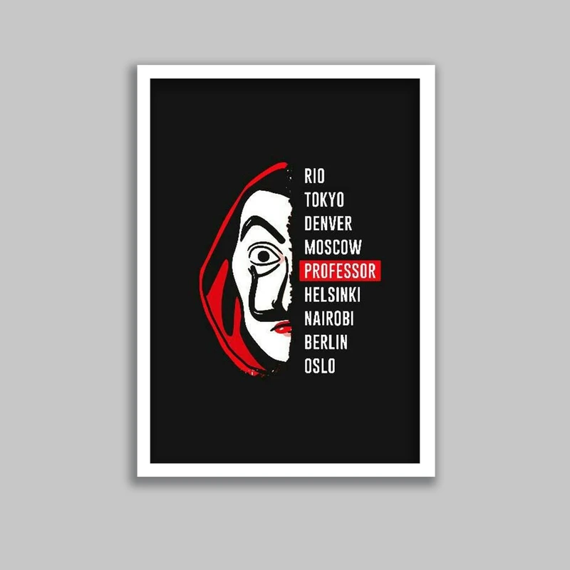 تابلو مدل سریال خانه کاغذی Money Heist کد LA-G10625