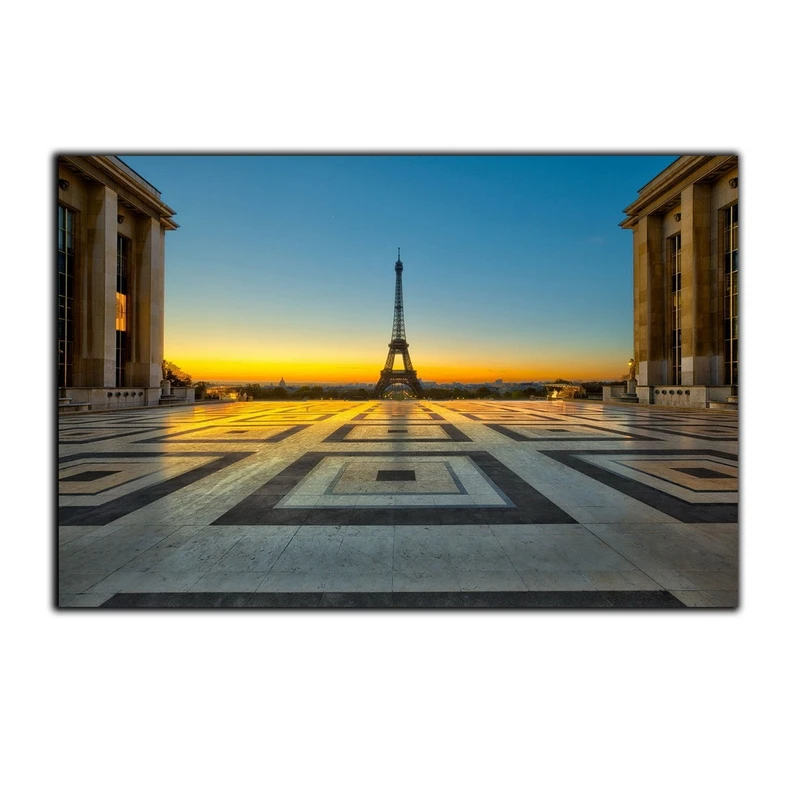 تابلو شاسی بکلیت طرح موزه لوور و منظره برج ایفل مدل SH-S2919