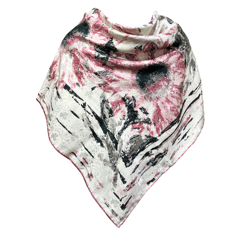 روسری زنانه مدل گل ابریشمی