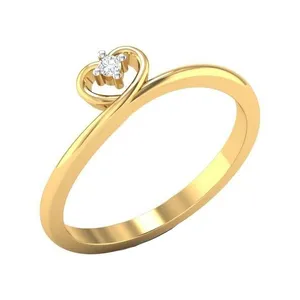 نگشتر طلا 18 عیار زنانه قیراط مدل قلب کد GH5056