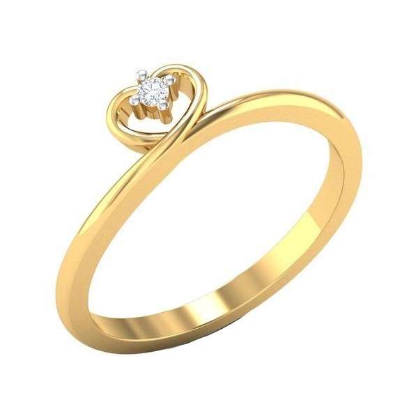 نگشتر طلا 18 عیار زنانه قیراط مدل قلب کد GH5056