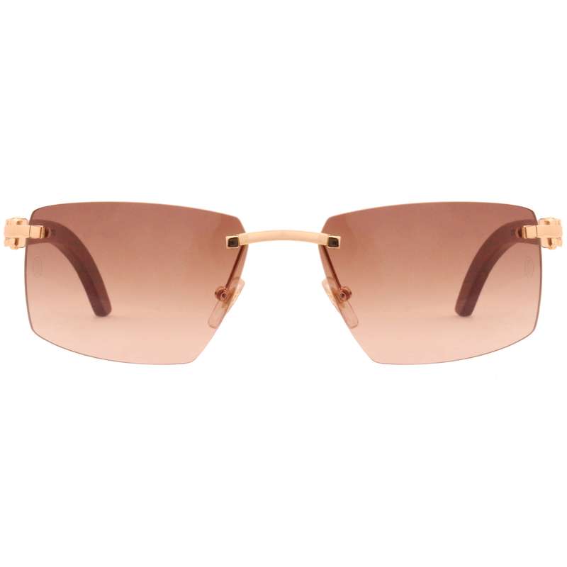 عینک آفتابی مردانه کارتیه مدل ESW00708PRO-Hand-Made Wooden