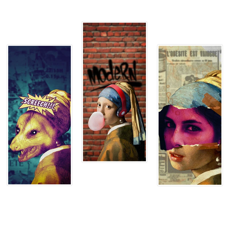      استیکر لپ تاپ ویندی دیزاین طرح painting کد V0025 مجموعه 3 عددی