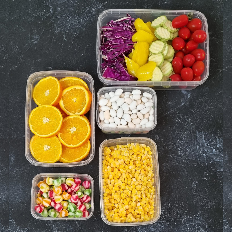 ظرف نگهدارنده پولاد پویش مدل فریزری و ماکروویوی کد 201 مجموعه 20 عددی