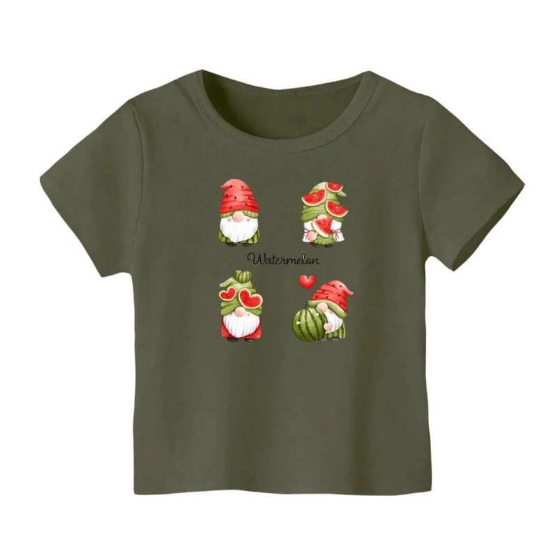 تی شرت آستین کوتاه بچگانه مدل بابانوئل و هندوانه یلدایی کد 4