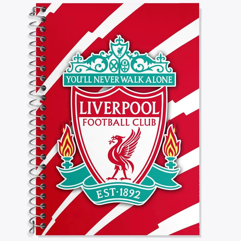 دفتر زبان 50 برگ خندالو مدل دو خط طرح باشگاه لیورپول کد 26996