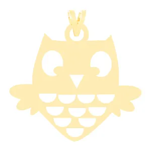 آویز گردنبند طلا 18 عیار زنانه الن نار طرح جغد مدل N3283