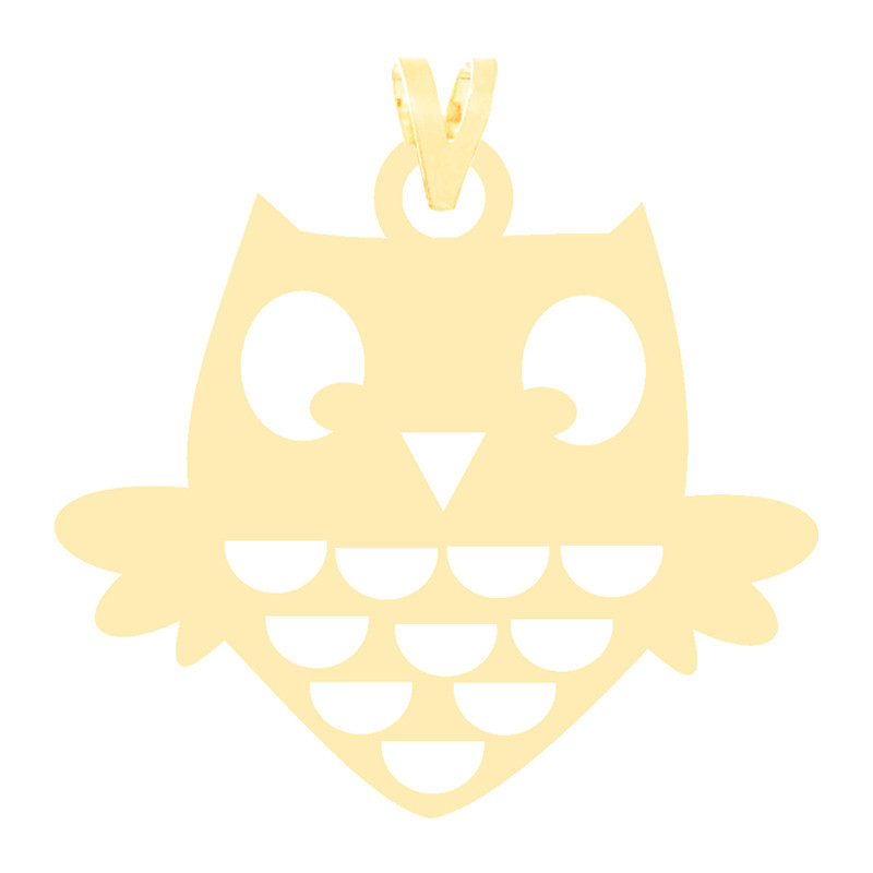 آویز گردنبند طلا 18 عیار زنانه الن نار طرح جغد مدل N3283