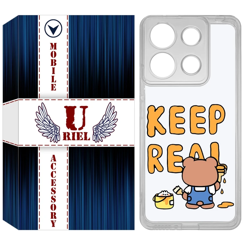 کاور یوریل مدل Clear کد 15 طرح خرس مناسب برای گوشی موبایل شیائومی Redmi Note 13 4G