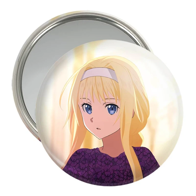 آینه جیبی خندالو مدل آلیس انیمه دختر  کد 12137