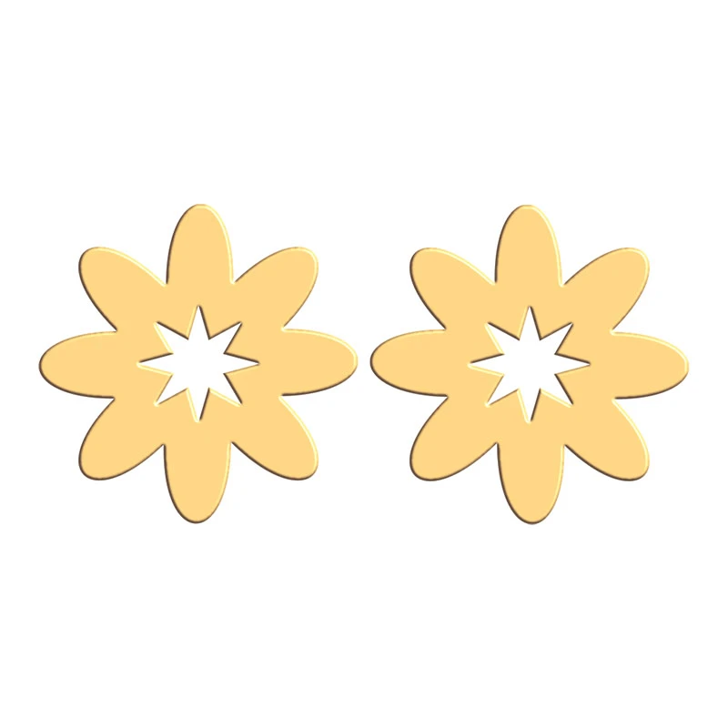 گوشواره طلا 18 عیار زنانه فرشته طرح گل مدل WEL-000249