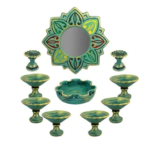 مجموعه ظروف هفت سین 10 پارچه مدل نخل