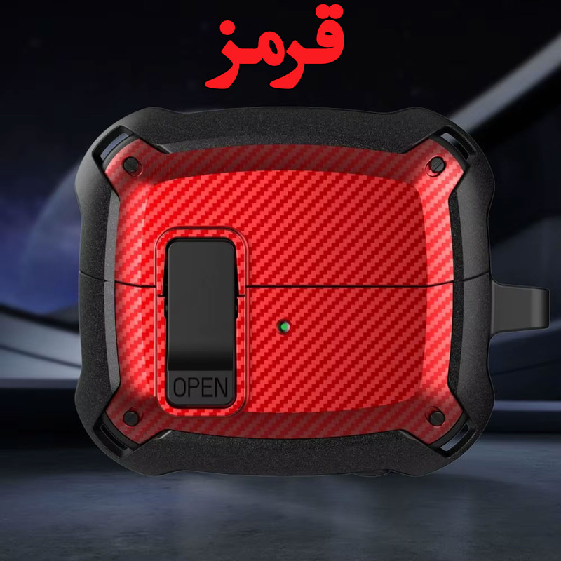 کاور کینگدام مدل Eggshell Carbon OPN Lock مناسب برای کیس هدفون بی سیم سامسونگ Galaxy Buds 3 / 3 Pro