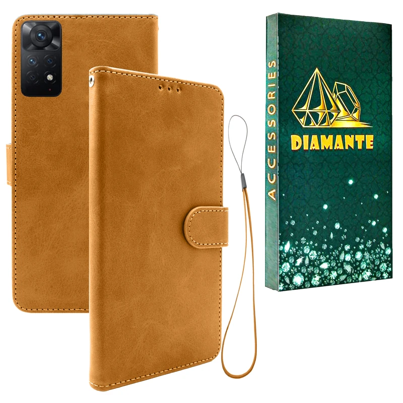 کیف کلاسوری دیامانته مدل Mokety Gn مناسب برای گوشی موبایل شیائومی Redmi Note 11s به همراه بندآویز