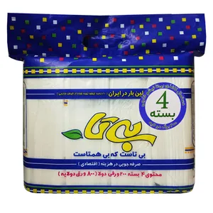 دستمال کاغذی بی تا مدل BI_TISHO_BLUE800 بسته 4 عددی