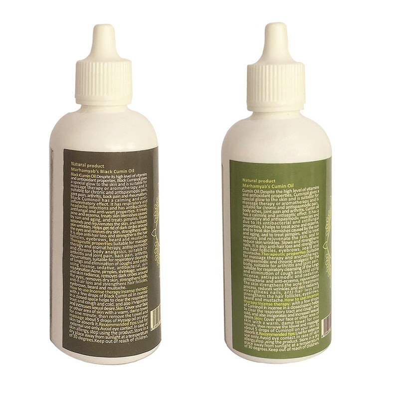 روغن مو مرهم یاب مدل زیره سبز و زیره سیاه حجم 80 میلی لیتر مجموعه 2 عددی