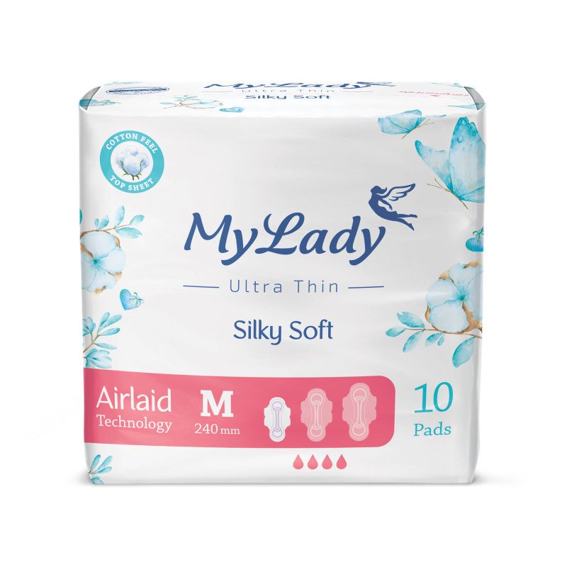 نوار بهداشتی مای لیدی مدل Silky Soft سایز متوسط مجموعه 6 عددی
