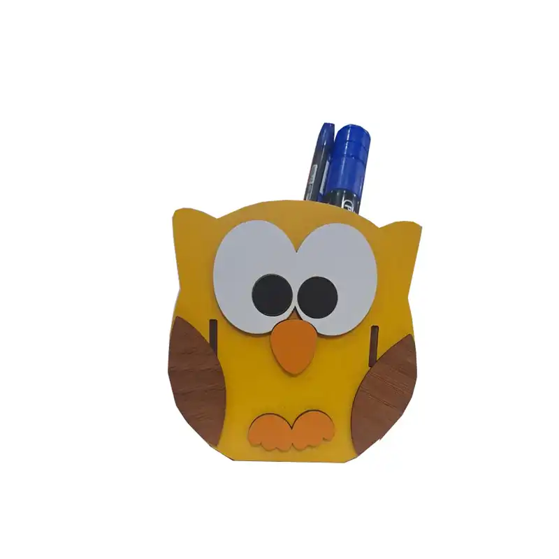 جامدادی رومیزی چوبی مدل جغد