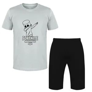 ست تی شرت و شلوارک مردانه مدل marshmallow کد Da 433T رنگ طوسی