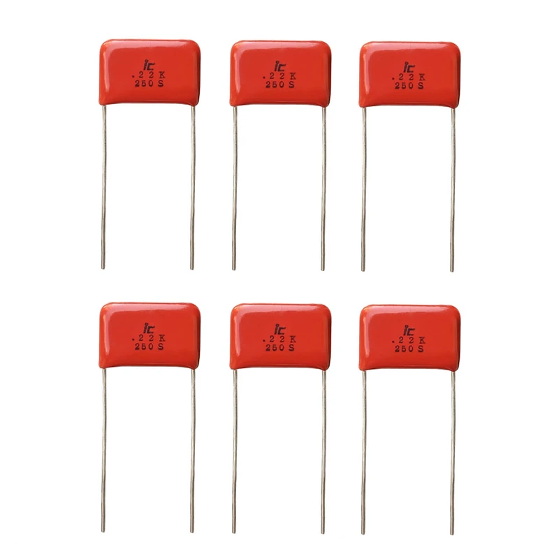 خازن 0.22 نانوفاراد 250 ولت مدل TPC-22250 بسته 6 عددی