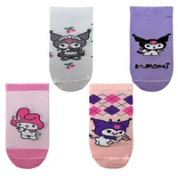 جوراب دخترانه تن پوش هنگامه مدل مچی کرومی و ملودی مجموعه 4 عددی