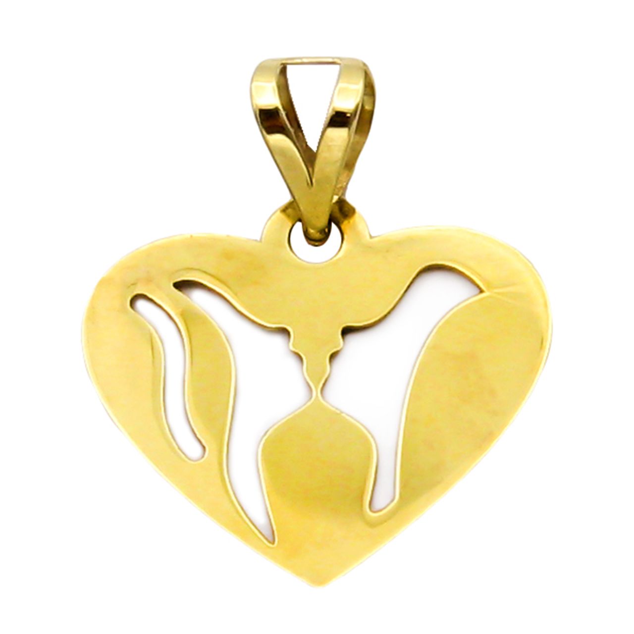 گردنبند طلا 18 عیار زنانه کاپانی طرح قلب کد KN026 -  - 5