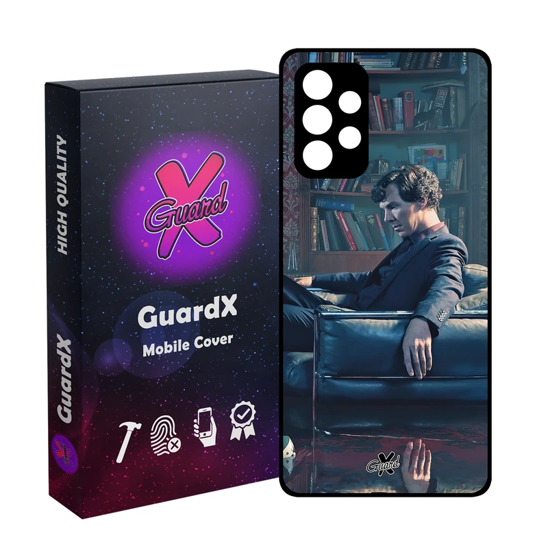 کاور گارد ایکس طرح شرلوک مدل Glass10519 مناسب برای گوشی موبایل سامسونگ Galaxy A53