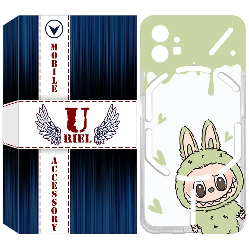 کاور یوریل مدل Clear کد 132 طرح لبوبو Labubu مناسب برای گوشی موبایل ناتینگ فون Nothing Phone 1