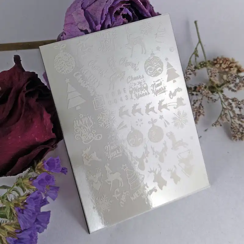 برچسب لنز ناخن مدل زمستانی مجموعه 2 عددی