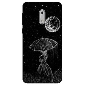 Megafone Girl and Moon 1369 Cover For Nokia 6