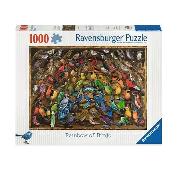 پازل 1000 تکه راونزبرگر مدل Rainbow of Birds کد 12000281 مناسب برای 14 سال به بالا