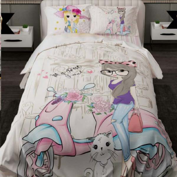 سرویس خواب مدل گودگرل کد 1025 یکنفره 4 تکه