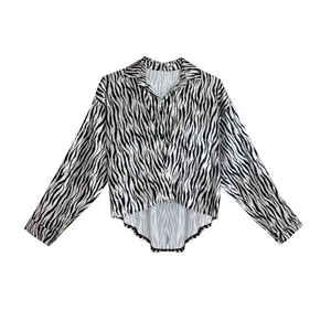 بلوز آستین بلند یقه برگردان زنانه مدل ولورا 