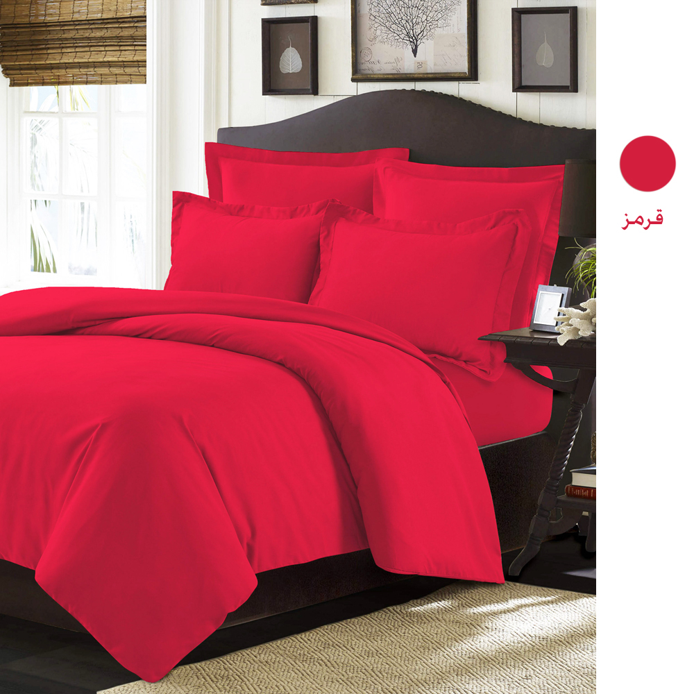 deep red duvet cover set