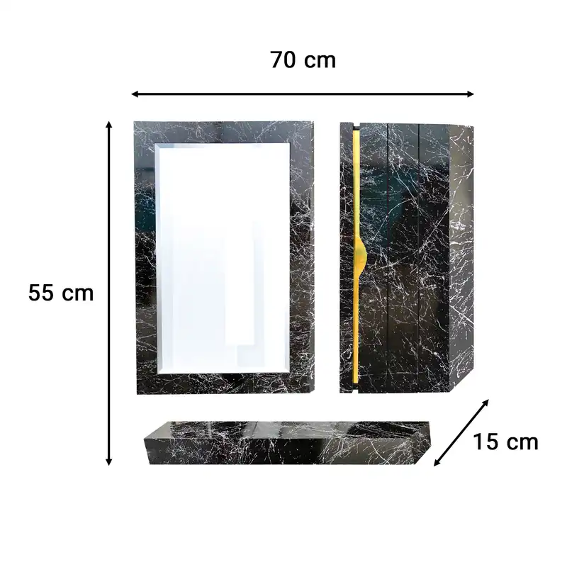 روشویی سیتکا  مدل GI002/60 به همراه آینه و باکس