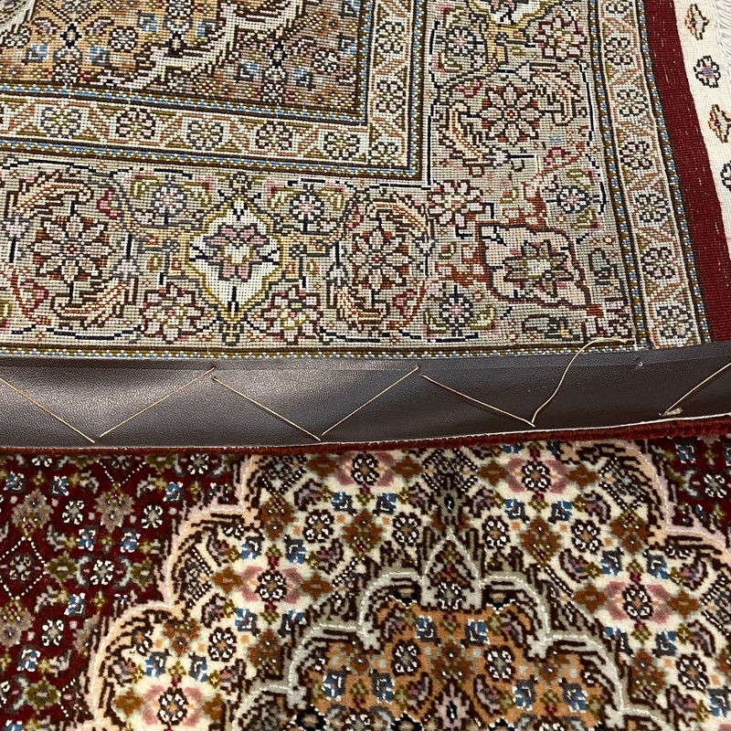 فرش دستباف ذرع و‌نیم طرح لچک ترنج کد 3