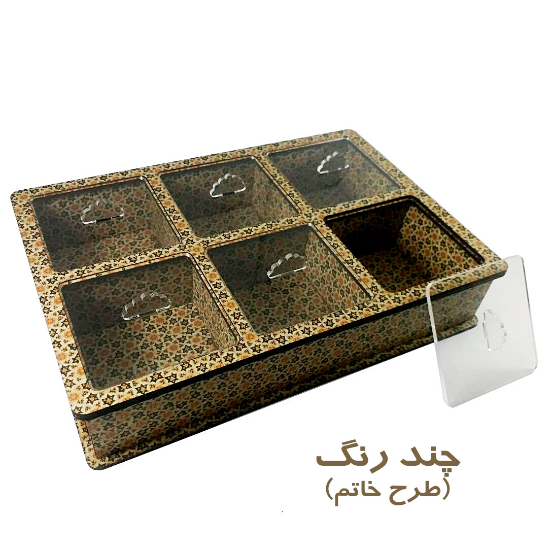 جعبه پذیرایی طرح خاتم مدل 613 جعبه پذیرایی طرح خاتم مدل 613