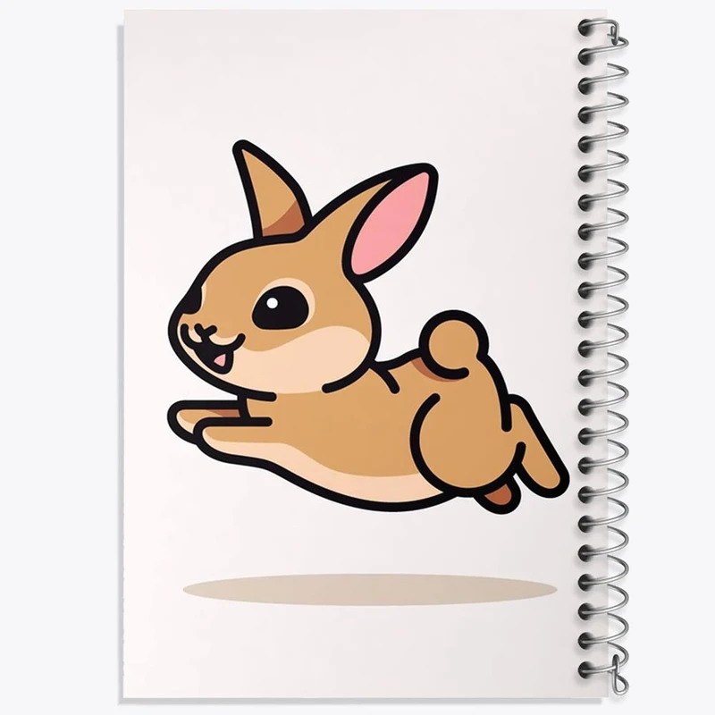 دفتر مشق 50 برگ خندالو مدل حیوانات بامزه خرگوش کد 28184