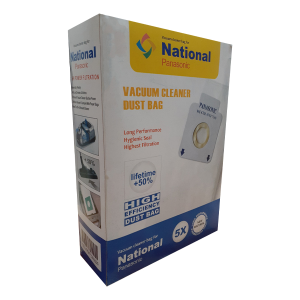 کیسه جاروبرقی کد1 بسته 5 عددی مناسب برای جاروبرقی های ناسیونال و پاناسونیک