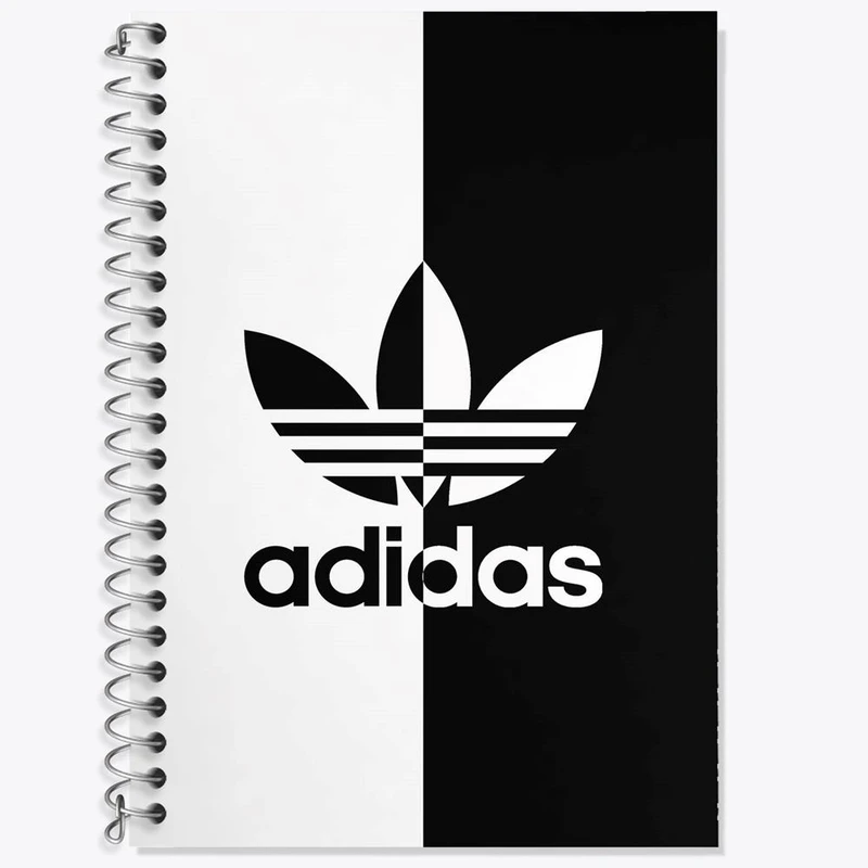 دفتر زبان 50 برگ خندالو مدل دو خط طرح آدیداس Adidas کد 23466