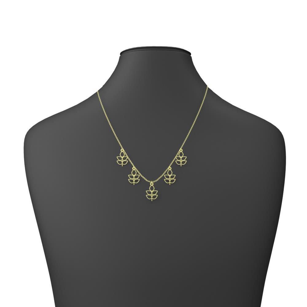گردنبند طلا 18 عیار زنانه مدوپد مدل برگ کد RNA16005 -  - 3