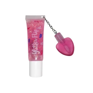 بالم لب مایع مرطوب‌کننده بانوان مدل Gwtev Flip با براش‌دار و تیوپی مناسب پوست خشک و معمولی رنگ قرمز