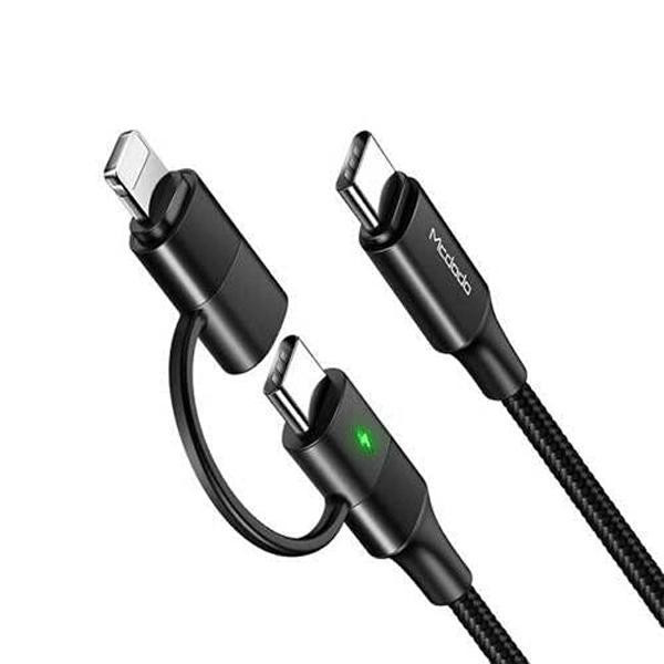 کابل تبدیل USB-C به لایتنینگ/USB-C مک دودو مدل CA-7120 طول 1.2 متر