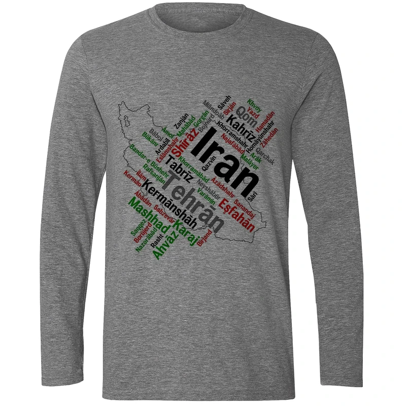 تیشرت آستین بلند مردانه مدل W139 IRAN